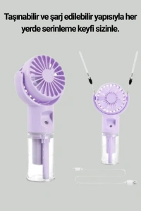 Taşınabilir Şarjlı Su Buharlı Mini Klima Fan