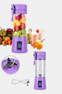 Taşınabilir USB Şarjlı Mini Smoothie Blender 380ml Çelik Bıçaklı Portatif
