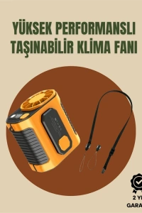 Taşınabilir USB Şarjlı Turbo Fan – 3 Modlu Soğutma, Hafif & Kompakt