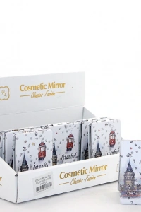 Taşlı İstanbul Tasarımı El Aynası İnce Model 27