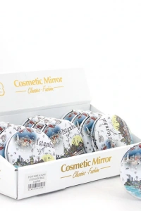 Taşlı İstanbul Tasarımı El Aynası Kalın Model 4