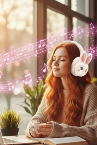 Tavşan Kulaklı Bluetooth Kulaklık Şarjlı Kablosuz Stereo Ses