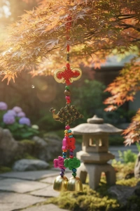 Tavuskuşu Renkli Rüzgar Çanı