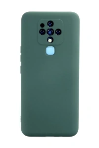 Tecno Camon 16 Kılıf Nano içi Kadife Silikon - Koyu Yeşil