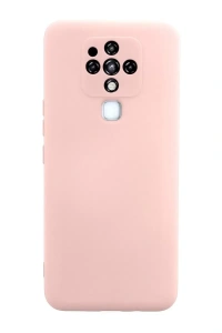 Tecno Camon 16 Kılıf Nano içi Kadife Silikon - Pudra