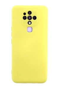 Tecno Camon 16 Kılıf Nano içi Kadife Silikon - Sarı