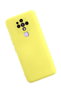 Tecno Camon 16 Kılıf Nano içi Kadife Silikon - Sarı