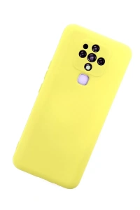 Tecno Camon 16 Kılıf Nano içi Kadife Silikon - Sarı