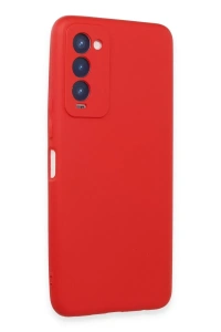 Tecno Camon 18 Kılıf First Silikon - Kırmızı
