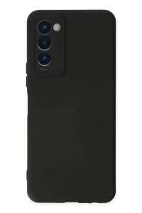 Tecno Camon 18 Kılıf Nano içi Kadife Silikon - Siyah