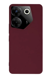 Tecno Camon 20 Pro 5G Kılıf First Silikon - Bordo