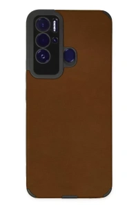 Tecno Pova Neo Kılıf Loop Deri Silikon - Kahverengi