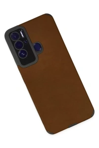 Tecno Pova Neo Kılıf Loop Deri Silikon - Kahverengi