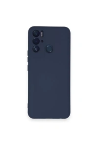 Tecno Pova Neo Kılıf Nano içi Kadife Silikon - Lacivert