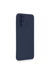 Tecno Pova Neo Kılıf Nano içi Kadife Silikon - Lacivert