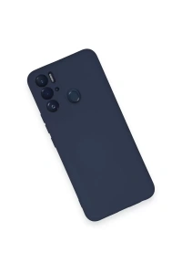 Tecno Pova Neo Kılıf Nano içi Kadife Silikon - Lacivert