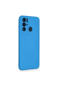 Tecno Pova Neo Kılıf Nano içi Kadife Silikon - Mavi