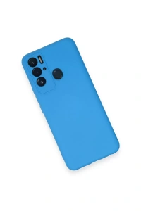 Tecno Pova Neo Kılıf Nano içi Kadife Silikon - Mavi