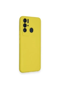 Tecno Pova Neo Kılıf Nano içi Kadife Silikon - Sarı