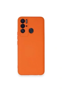 Tecno Pova Neo Kılıf Nano içi Kadife Silikon - Turuncu