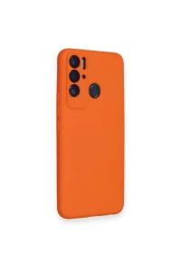 Tecno Pova Neo Kılıf Nano içi Kadife Silikon - Turuncu