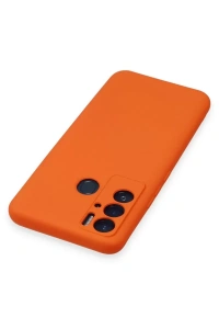 Tecno Pova Neo Kılıf Nano içi Kadife Silikon - Turuncu