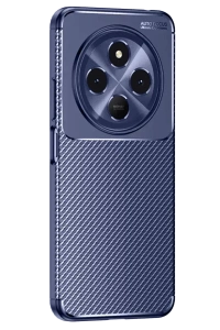 Tecno Spark 30 Kılıf Auto Focus Karbon Kapak - Lacivert