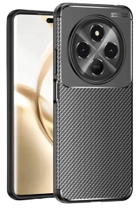 Tecno Spark 30 Kılıf Auto Focus Karbon Kapak - Siyah
