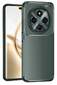 Tecno Spark 30C Kılıf Auto Focus Karbon Kapak - Koyu Yeşil