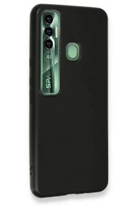 Tecno Spark 7 Pro Kılıf First Silikon - Siyah