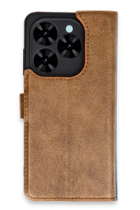 Tecno Spark Go 2024 Kılıf Trend S Plus Kapaklı Kılıf - Taba