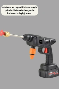 TEK BATARYALI 48V Şarjlı Basınçlı Yıkama Makinesi