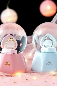 Tek Taş Yüzük Tasarımlı Büyük Boy Kar Küresi