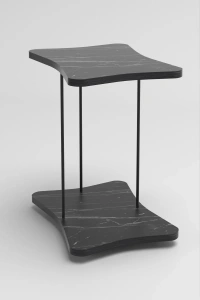 Yan Sehpa Tekerlekli Servis Sehpası HND Krem