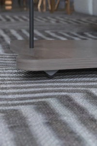 Yan Sehpa Tekerlekli Servis Sehpası HND Krem