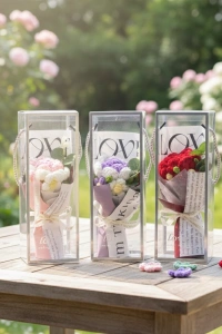 Tekli El Örgüsü Gül Buketi