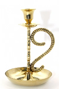 Tekli Pirinç Şamdan Model 1