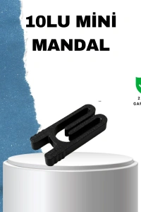 Tekrar Kullanılabilir Poşet Mandalı Siyah 10 Adet