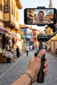 Telefon Gimbal Stabilizer Video Sabitleyici Vlog Çekim Aparatı