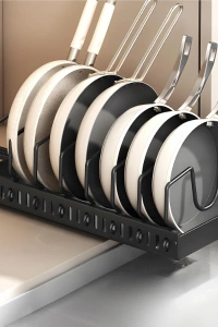 Teleskopik Raylı Tava Tencere Organizeri