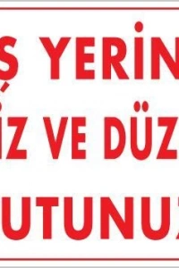 Temizlik Düzen Uyarı Levhası 25x35 KOD:1200