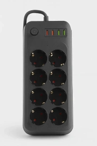 Termal Akım Korumalı 8 Prizli Uzatma Kablosu