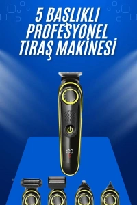 Tıraş Makinesi Şarjlı 5 Başlıklı Burun ve Kulak Temizleme