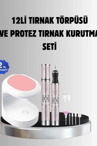 Tırnak Matkabı ve LED Oje Kurutucu 2’li Profesyonel Bakım Seti