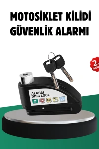 Titreşim Sensörlü Alarm Disk Kilidi Motosiklet Scooter Bisiklet