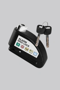 Titreşim Sensörlü Alarmlı Motosiklet Disk Kilidi 14mm Çelik Çift Kilitleme