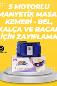 Titreşimli Masaj Kemeri 20 Mıknatıs 5 Motorlu