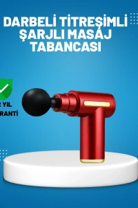 Titreşimli Masaj Tabancası 4 Başlıklı 6 Hız Ayarlı Kas Rahatlatıcı