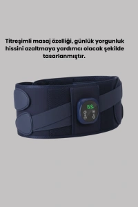 Titreşimli Masajlı Bel Kemeri Isıtmalı Destekli