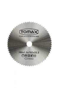 Tomax Ağaç Daire Testeresi (Elmassız) 180x1,5 Diş 70z